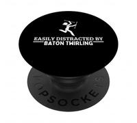 Facilement distrait par Baton Twirling Funny Baton Twirler PopSockets PopGrip Adhésif