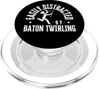 Facilement distrait par Baton Twirling Funny Baton Twirler PopSockets PopGrip pour MagSafe