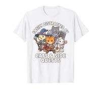 Facilement distrait par Chats et Les quêtes Secondaires T-Shirt Graphique avec Valeur
