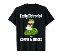 Facilement distrait par Le café et Les Serpents T-Shirt