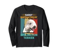Facilement distrait par Le Chien Bedlington Terrier Manche Longue