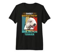 Facilement distrait par Le Chien Bedlington Terrier T-Shirt Haut de Gamme
