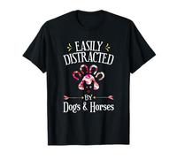 Facilement distrait par Les Amateurs de Chiens et de Chevaux T-Shirt