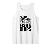 Facilement distrait par Les Amateurs de Nourriture Amusante Fish and Chips Débardeur