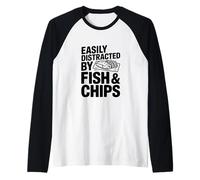 Facilement distrait par Les Amateurs de Nourriture Amusante Fish and Chips Manche Raglan