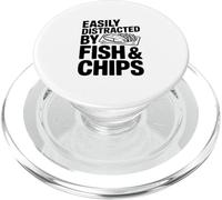 Facilement distrait par Les Amateurs de Nourriture Amusante Fish and Chips PopSockets PopGrip pour MagSafe
