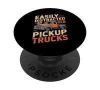 Facilement distrait par Les Anciennes camionnettes Vintage Classique PopSockets PopGrip Adhésif