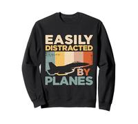 Facilement distrait par les avions, l'avion militaire à réaction de chasse Sweatshirt