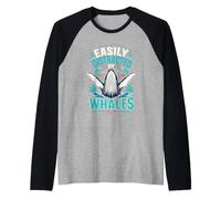 Facilement distrait par Les Baleines Manche Raglan