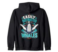 Facilement distrait par Les Baleines Sweat à Capuche