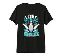 Facilement distrait par Les Baleines T-Shirt Haut de Gamme