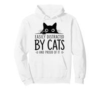 Facilement Distrait par Les Chats Et Fier De l'art Drôle De Sweat à Capuche