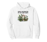 Facilement distrait par Les Chats et Les Plantes Sweat à Capuche