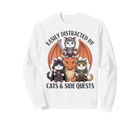 Facilement distrait par Les Chats et Les quêtes Secondaires drôles Dragon Kids Sweatshirt