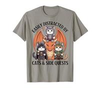 Facilement distrait par Les Chats et Les quêtes Secondaires drôles Dragon Kids T-Shirt