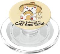 Facilement Distrait par Les Chats et Les Tacos PopSockets PopGrip pour MagSafe