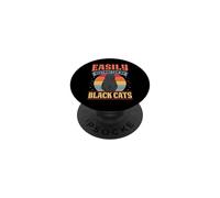 Facilement distrait par Les Chats Noirs PopSockets PopGrip Adhésif