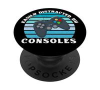 Facilement distrait par Les Consoles, Facile à Lire par Les Jeux vidéo PopSockets PopGrip Adhésif