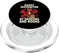 Facilement distrait par Les Dragons et Les Livres PopSockets PopGrip pour MagSafe