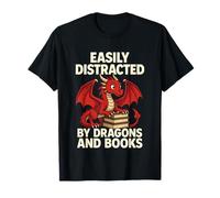 Facilement distrait par Les Dragons et Les Livres T-Shirt