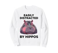 Facilement distrait par Les hippopotames Sweatshirt