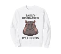 Facilement distrait par Les hippopotames Sweatshirt