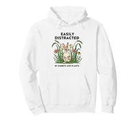 Facilement distrait par Les Lapins et Les Plantes Sweat à Capuche