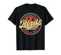 Facilement distrait par Les Oiseaux drôles rétro Vintage Amateurs d'oiseaux T-Shirt