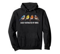 Facilement distrait par Les Oiseaux sur Une Branche Qui Observe Les Oiseaux Sweat à Capuche
