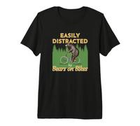 Facilement distrait par Les Ours sur Les vélos T-Shirt Haut de Gamme