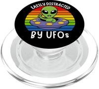 Facilement distrait par Les OVNIS, OVNI drôle distrait par Les extraterrestres PopSockets PopGrip pour MagSafe