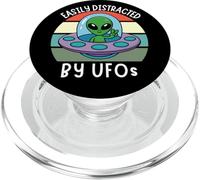 Facilement distrait par Les OVNIS, OVNI drôle distrait par Les extraterrestres PopSockets PopGrip pour MagSafe