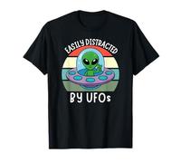 Facilement distrait par Les OVNIS, OVNI drôle distrait par Les extraterrestres T-Shirt