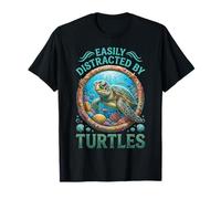 Facilement distrait par Les Tortues, la mer, l'océan, Les Animaux Marins T-Shirt