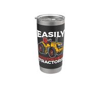 Facilement distrait par les tracteurs agricoles et les moissonneuses Gobelet isotherme en acier inoxydable double paroi