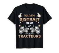 Facilement Distrait par Les Tracteurs Cadeau Agriculteur T-Shirt