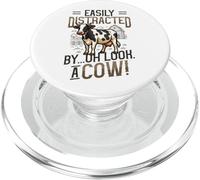 Facilement distrait par Oh Look A Cow Funny FarmAnimal PopSockets PopGrip pour MagSafe