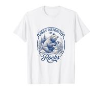 Facilement distrait par Rocks Bear Geology Art T-Shirt Graphique avec Valeur