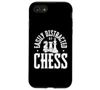 Facilement distrait par Un Joueur d'échecs Amusant Coque pour iPhone SE (2020) / 7/8