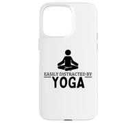 Facilement distrait par Un Professeur de Yoga Amusant Coque pour iPhone 15 Pro Max