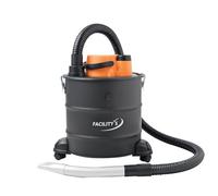FACILITYS Aspirateur à Cendres Chaudes 1200W 18L en Métal - Aspirateur poêle à pellets et cheminée, jusqu'à 60°C avec Fonction Soufflerie, Filtre HEPA Lavable