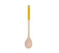 Fackelmann 0905250 Cuillère de cuisine en bois avec manche en silicone coloré,bois, cuillère de cuisine, ustensile de cuisine, Bois, Silicone, Gris, Moutarde, Vert, Rouge, Kaki, 32 cm
