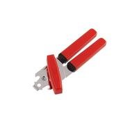 Fackelmann Ouvre-boîte 09141 3 en 1 pour gaucher Acier inox/Plastique 17 cm Rouge/Argent