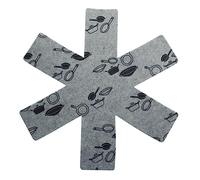 Fackelmann 14202 Lot de 2 Protections pour poêles et casseroles, Protège-poêles en Feutrine, Gris, Feutrine, 38x0,4cm