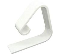 Fackelmann Pinces à nappe 14461 – Lot de 4 ajustables, plastique blanc/transparent, 5,5 cm