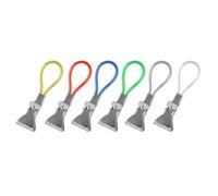 Fackelmann Lot de 6 pinces à accrocher 16091 – inox et plastique, multicolore 5,5 cm