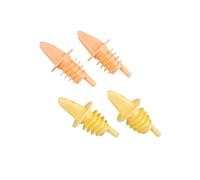 Fackelmann 17056 Bouchons Verseurs Lot de 4 Jaune & Orange Plastique 6,8 cm