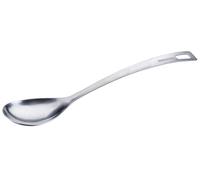 Fackelmann 19138 Cuillère à servir, louche plate, cuillère de cuisine, ustensile de cuisine, Acier inoxydable, Argent, 32 cm