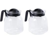 Fackelmann 2061250 Verseuse à thé 1,5 litres, théière Micro-ondable, Plastique, Verre, 11 x 15,1 x 9,6 cm (Lot de 2)