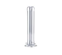 Fackelmann 20993 Distributeur de capsules Nespresso, porte capsules de café, distributeur de capsules à café, porte capsules de café Nespresso, Fil chromé, Argenté, 37,5 cm
